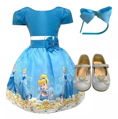 Vestido Fantasia Cinderela, Roupa Infantil para Menina Yamp! Usado  87823557