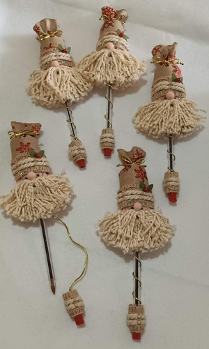 Kit 5 Canetas Papai Noel.