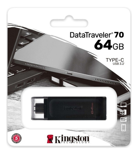 Pen Drive Kingston Datatraveler 70 Usb-c 64gb