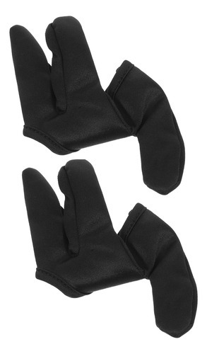 2 Guantes De Tres Dedos Resistentes Al Calor Para Peinar
