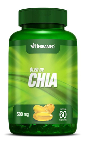 Aceite de chía - 60 cápsulas - Sabor a hierbas sin sabor
