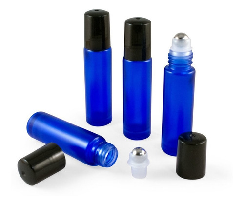 Frasco Roll-on Azul 10 Ml / Roller Ball Metal - 25 Piezas