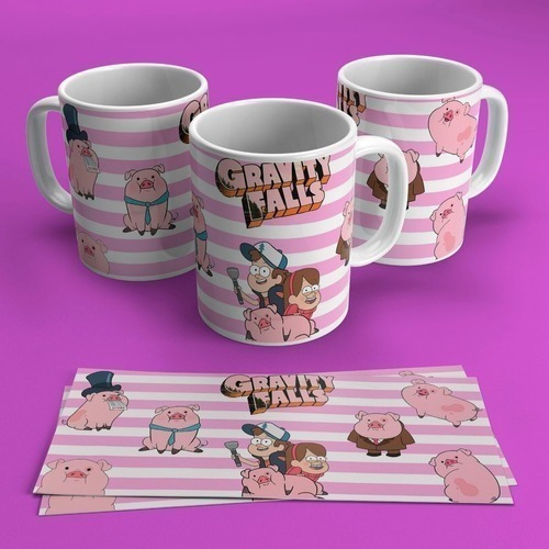 Kit Plantillas Sublimación Tazas Infantil - Gravity Falls