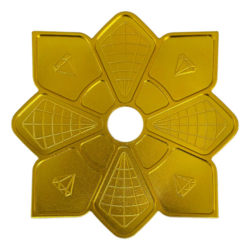 Prato Diamond Premium De Aluminio Anodizado P Narguile Pmg Cor Dourado