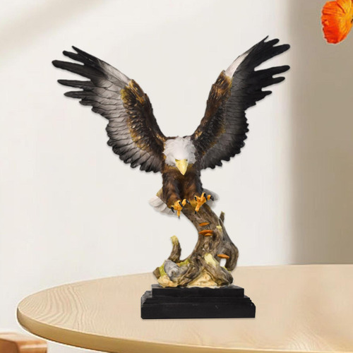 Majestuosa Escultura De Resina De Volando38.5x15.5x42cm