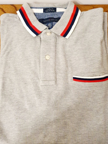 Chomba Tommy Hilfiger Gris De Hombre Talle L - Original