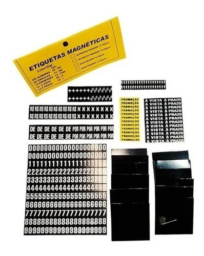 1 Kit Etiqueta Magnetica Com Alfinete Loja De Roupas Bras 