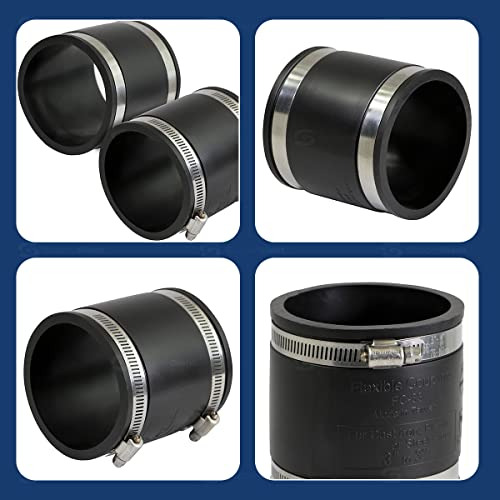 Flexible Pvc Coupling 3puLG Con Abrazaderas De Acero Inoxida