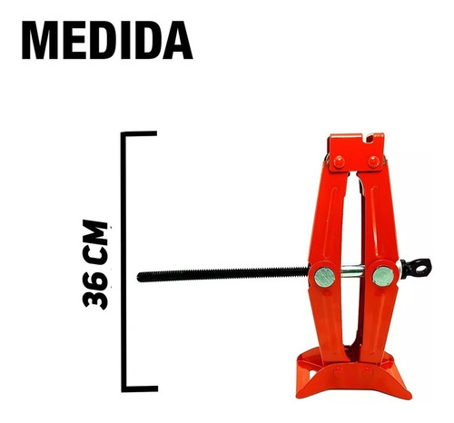 Imagen 4 de 10 de Criquet Tijera 1 Tn Reforzado + Llave Cruz 17 19 21 23 Mm