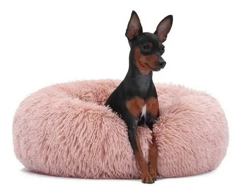 Cama Antiestrés De Felpa 80cm Para Mascotas Gatos Y Perros