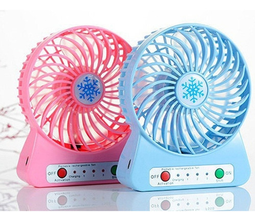 2ventilador Portátil Recargable Usb Ventilador De Escritorio 10 Cm Azar Transparencia Plástico 4
