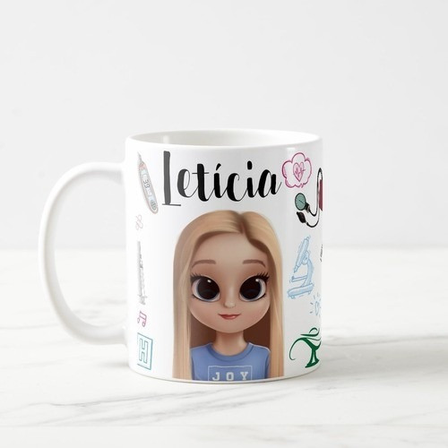Imagem 2 de 4 de Caneca Personalizada Nome E Avatar - Variações Profissões