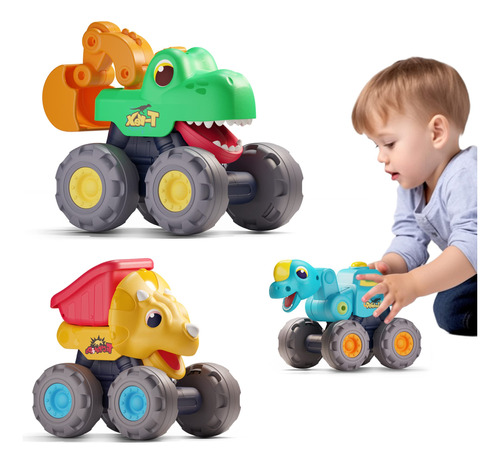 Camión Dinosaurio Iplay Ilearn Juguetes Para Bebés De 1 2