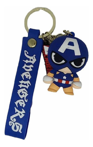 Libro - Llavero Goma Capitan America Chibi Avengers 03, De 