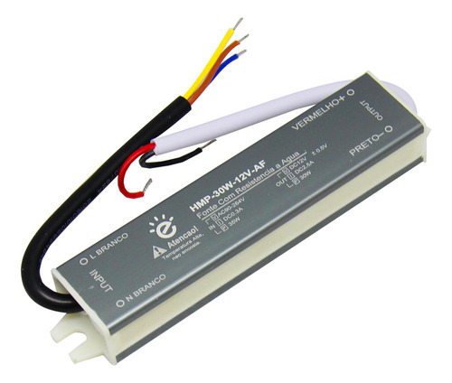 Fonte Embralumi Blindada 12v Ip67 30w 2.5a 2 Anos