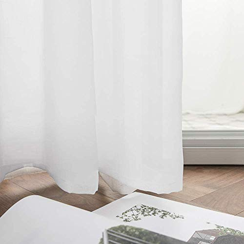 Juego De 2 Cortinas Transparentes Con Ojales Blanco