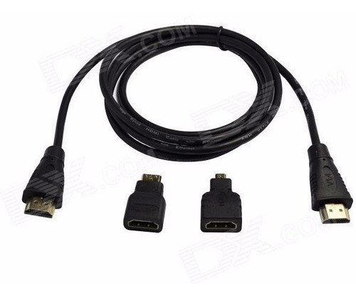 Imagem 5 de 5 de Cabo Hdmi 3 Em 1 Adaptador Hdmi Micro E Mini 1.5m 1080p