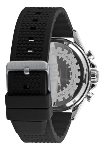 Reloj Caterpillar Hombre Operator Pu.163.21.111 Malla Negro Bisel Negro Fondo Negro
