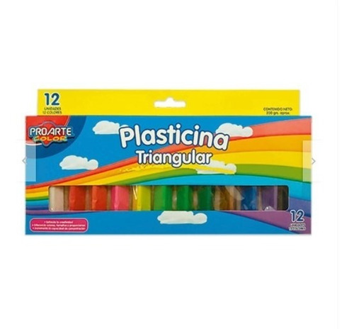 Plasticina Triangular Proarte 12 Colores