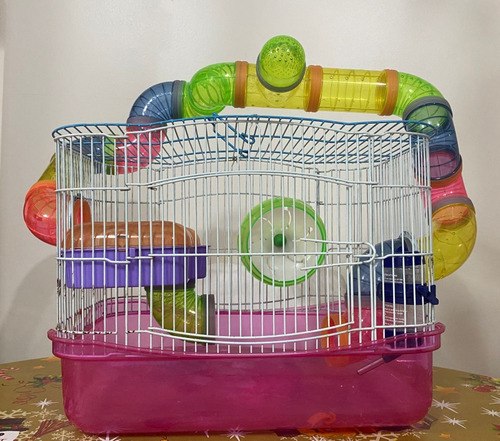 Jaula Hamster Con Accesorios Y Tubos 