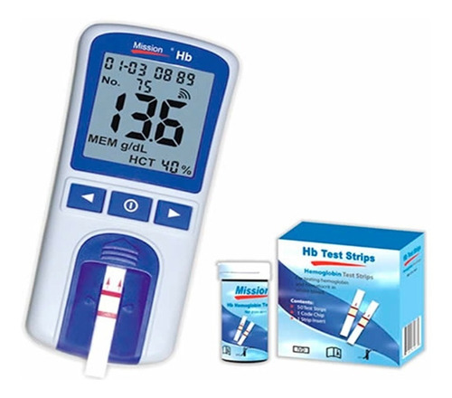 Medidor Hemoglobina Hematocrito Con 25 Tiras Y 100 Lancetas