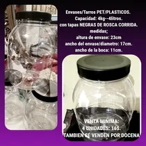 Comprar Envases Plásticos Tarro Galón 4 Kg Tipo Pet X 4 Unidades