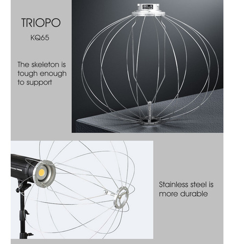 Triopo Kq65 Caja De Luz 55cm Difusor Bowens Linterna Softbox