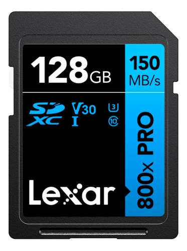 Tarjeta Memoria Lexar 128gb 800x Pro 150mb/s V30