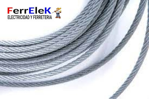 Cable De Acero Galvanizado Rígido Diámetro 1/8 ¨ (3.18 Mm)