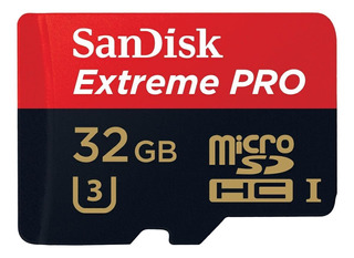Tarjeta de memoria SanDisk SDSDQXP-032G-G46A Extreme Pro con adaptador SD 32GB