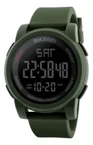 Comprar Reloj pulsera digital Skmei 1257 con correa de poliuretano color verde - fondo negro