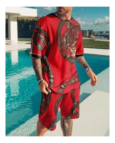 Ropa Casual De Playa Estampada Para Hombre