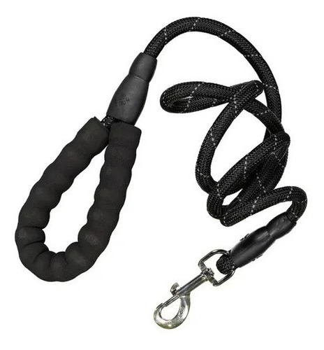 Correa Para Perro Resistente Reflejante 1.50m de alta calidad MR Wuff Color Negro