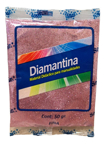 Diamantina Fina 100 Gramos Brillantina Colores Escolar Arte Color Rosa