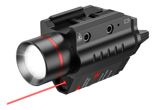 Ezshoot Combo De Luz Lser Con Haz Rojo, Linterna Tctica Estr