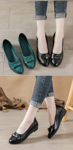 Mocasines Casuales Para Mujer Zapatos De Cuero Cómodos