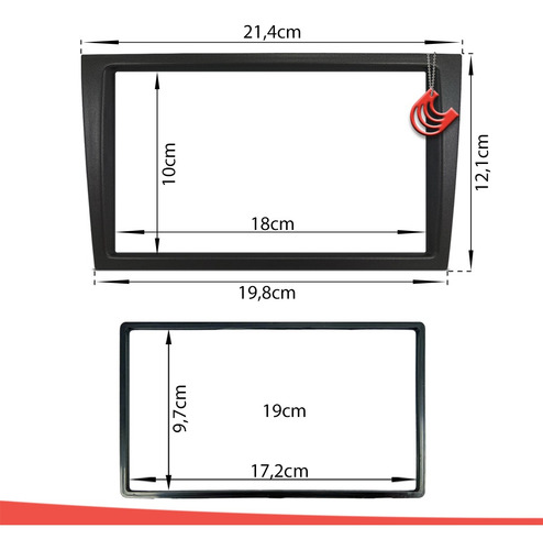 Imagem 6 de 10 de Moldura De Painel 2 Din Multimidia Dvd Mp5 Vectra Corsa Meriva Montana Escolher A Cor No Anúncio