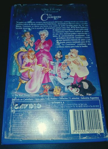 La Cenicienta!!animados Original Walt Disney!! (Usado)