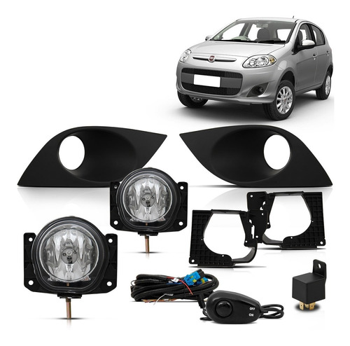 Kit Farol Milha Novo Palio 2012 2013 2014 2015 Neblina