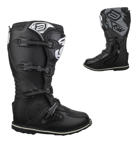 Bota Motocross Trilha Asw Imp Preta