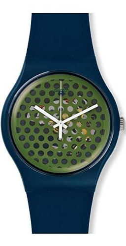 Reloj Swatch Para Hombre Suon113Color Azul, Tablero Tipo