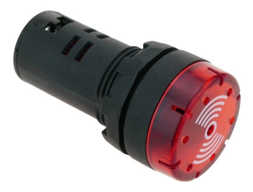 Buzzer Zumbador Luminoso Sonoro 24v Ac/dc Rojo Industrial