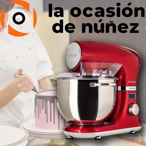 Imagen 4 de 7 de Batidora De Mesa Peabody 1200w Planetaria Amasa Mezcla