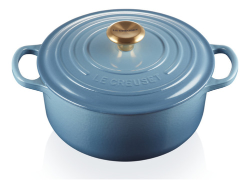 Panela Redonda Le Creuset 20cm Ferro Esmaltado Azul Chambray