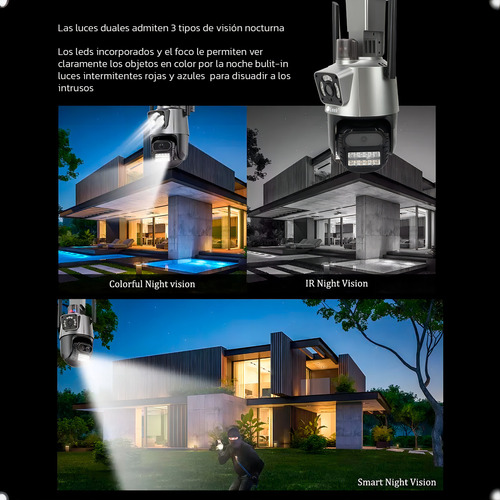 Camara De Seguridad Leek Exterior Inalambrica 360° - Otec