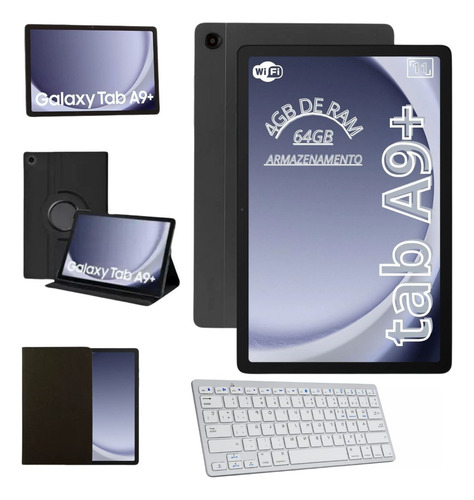 Tablet Samsung A9+ Wi-fi 64gb 4gb 11'' C/ Teclado Bt+ Caneta