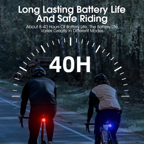- Luz Led Trasera Para Bicicleta Con Sensor De Freno