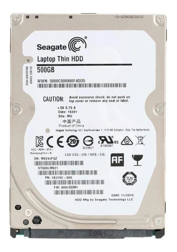 Disco duro interno Seagate Laptop Thin HDD ST500LT012 500GB