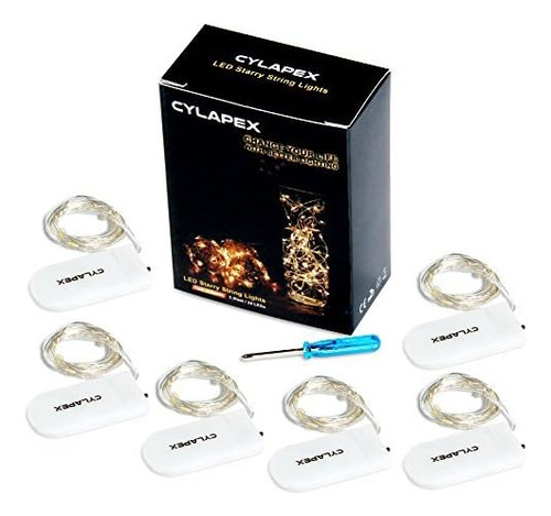 Cylapex 6 Paquetes De Luces De Hadas Con Pilas, 20 Led En...