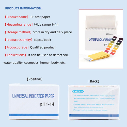 . 20pcs Ph 1-14 Papel De Prueba Prueba De Tornasol Tira